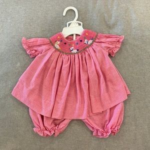 Easter bunny smocked set
